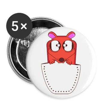 I EAT YOU - Buttons large 2.2''/56 mm (5-pack) - white - Front