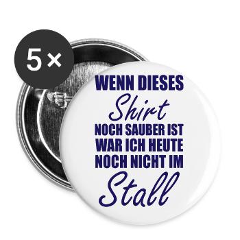 Wenn dieses shirt Pferd Sport Sattel Geschenk - Buttons groß 56 mm (5er Pack) - Weiß - Vorne