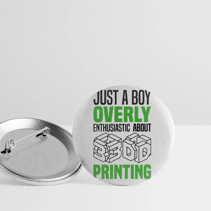 3D Printing | 3D Printer Technology Hobby Gift Idea Buttons large 2.2''/56 mm (5-pack)