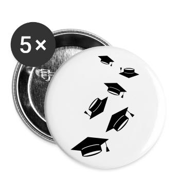 Student Graduation - Buttons large 2.2''/56 mm (5-pack) - white - Front