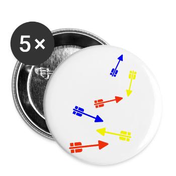 Pfeil Icon - Buttons groß 56 mm (5er Pack) - Weiß - Vorne