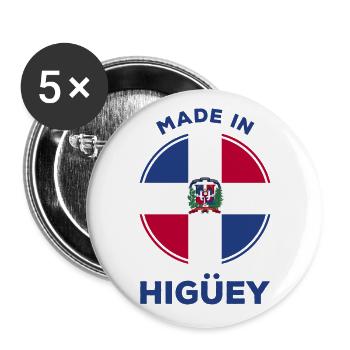 Higüey - Buttons groß 56 mm (5er Pack) - Weiß - Vorne