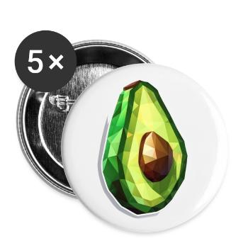 Avocats : le petit-déjeuner des champions - Lot de 5 grands badges (56 mm) - blanc - Devant