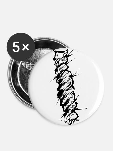 Fussili Nudel - Buttons groß 56 mm (5er Pack) - Weiß