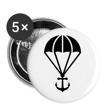 Parachute with Anchor - Buttons large 2.2''/56 mm (5-pack) - white - Front
