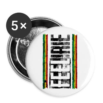 feel irie reggae 2 - Buttons large 2.2''/56 mm (5-pack) - white - Front