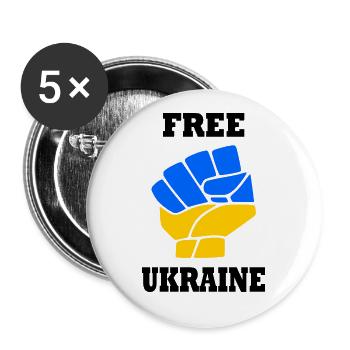 ukraine - Lot de 5 grands badges (56 mm) - blanc - Devant
