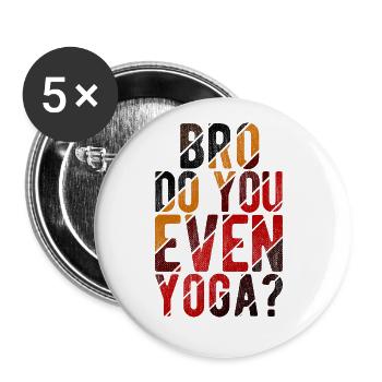 Yogalehrer Spruch Für Yogi Yoga - Buttons groß 56 mm (5er Pack) - Weiß - Vorne