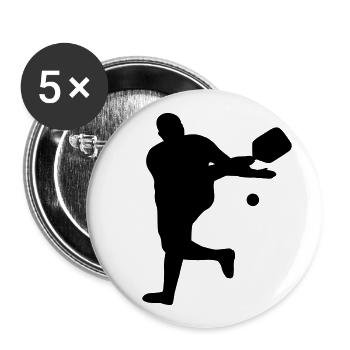 Pickleball - Buttons large 2.2''/56 mm (5-pack) - white - Front