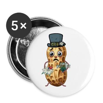 Peanuts Peanut Spring Switzerland Tyrol Nut - Buttons large 2.2''/56 mm (5-pack) - white - Front