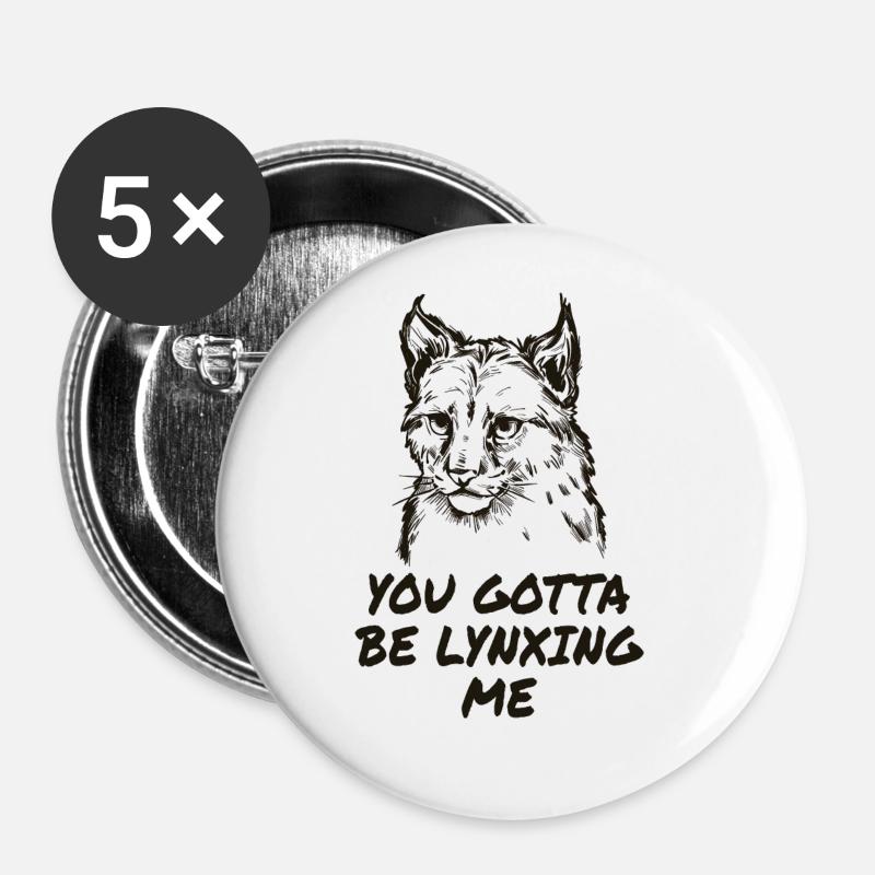 Lynx - Buttons large 2.2''/56 mm (5-pack) - white