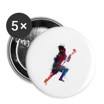 Lacrosse sport art #lacrosse #sport - Buttons large 2.2''/56 mm (5-pack) - white - Front