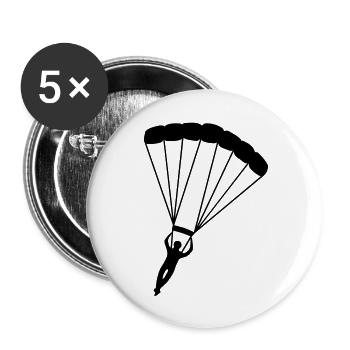 Fallschirm - Buttons groß 56 mm (5er Pack) - Weiß - Vorne
