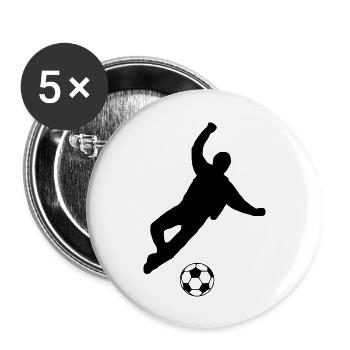 kicker - Buttons groß 56 mm (5er Pack) - Weiß - Vorne