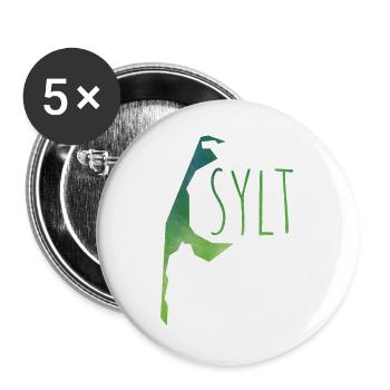 sylt - Buttons groß 56 mm (5er Pack) - Weiß - Vorne