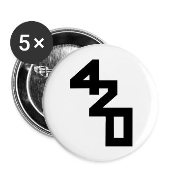 420 Segelzeichen - Buttons groß 56 mm (5er Pack) - Weiß - Vorne