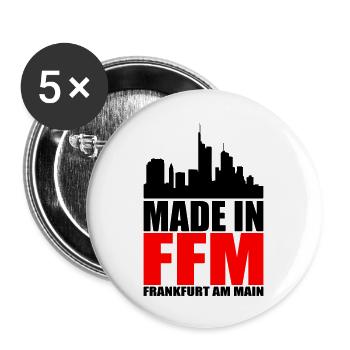 Made in Frankfurt - Buttons groß 56 mm (5er Pack) - Weiß - Vorne