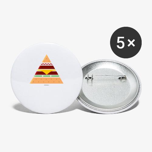 Triangle Burger - Confezione da 5 spille grandi (56 mm)