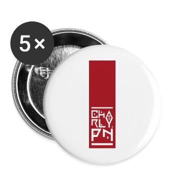 red png - Lot de 5 grands badges (56 mm) - blanc - Devant