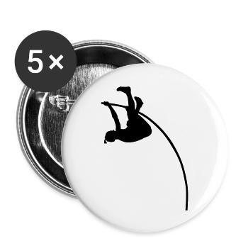 pole vault sport - Buttons large 2.2''/56 mm (5-pack) - white - Front