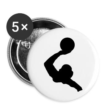 water_ball - Lot de 5 grands badges (56 mm) - blanc - Devant