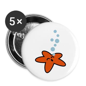 seestern_3c - Buttons large 2.2''/56 mm (5-pack) - white - Front
