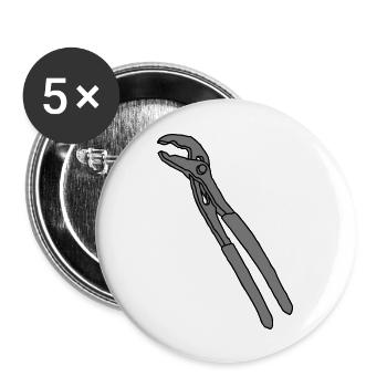 Rohrzange Schwedenzange 2 - Buttons groß 56 mm (5er Pack) - Weiß - Vorne