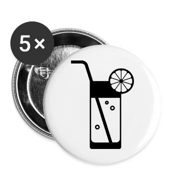 Orangensaft - Buttons groß 56 mm (5er Pack) - Weiß - Vorne