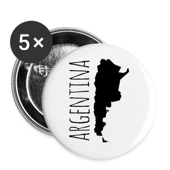 Argentina - Buttons groß 56 mm (5er Pack) - Weiß - Vorne