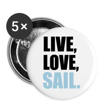 voile - Lot de 5 grands badges (56 mm) - blanc - Devant