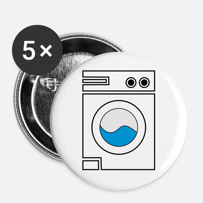 Washing machine - Buttons large 2.2''/56 mm (5-pack) - white