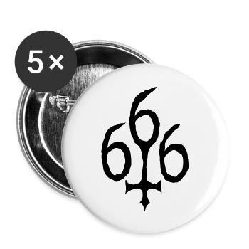 66+6 - Buttons groß 56 mm (5er Pack) - Weiß - Vorne