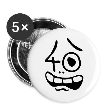 Uh oh, 40 years! - Buttons large 2.2''/56 mm (5-pack) - white - Front