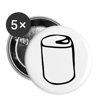 Dose 2, Medizin, Coladose, Getränk - Buttons groß 56 mm (5er Pack) - Weiß - Vorne