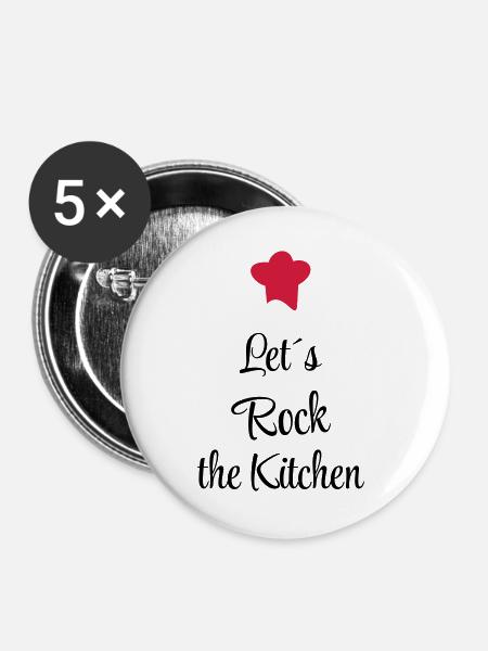 Koch - Buttons groß 56 mm (5er Pack) - Weiß