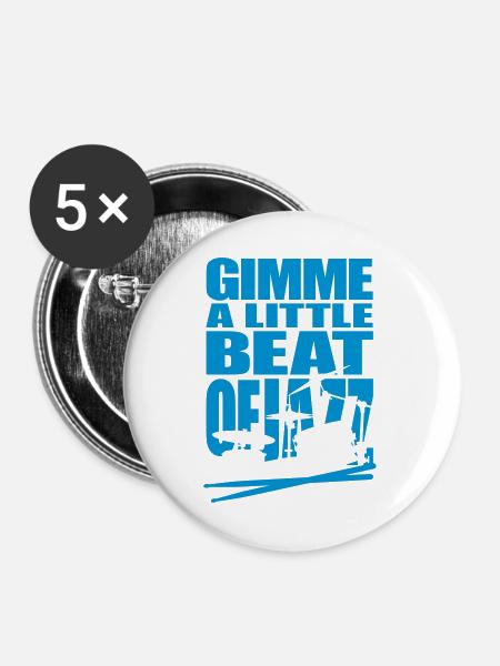 Jazz beat - Buttons groß 56 mm (5er Pack) - Weiß