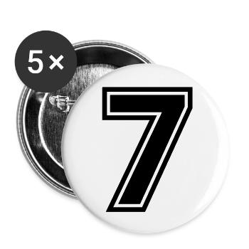number_seven - Buttons groß 56 mm (5er Pack) - Weiß - Vorne