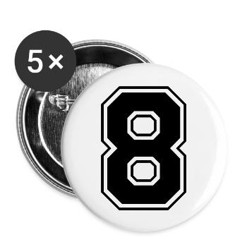 acht - Buttons large 2.2''/56 mm (5-pack) - white - Front