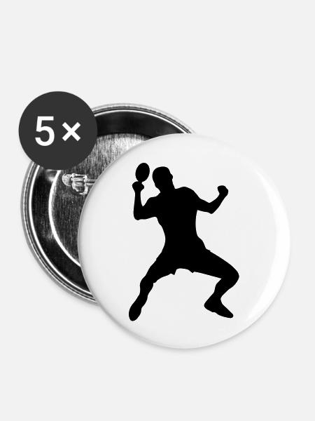 Table tennis male de - Buttons groß 56 mm (5er Pack) - Weiß