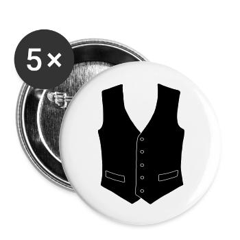 vest_man - Lot de 5 grands badges (56 mm) - blanc - Devant