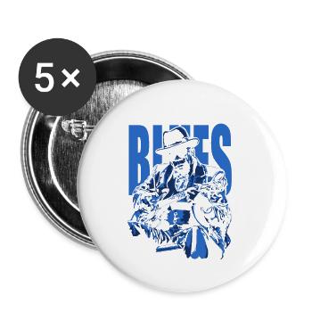 I got the blues - Lot de 5 grands badges (56 mm) - blanc - Devant