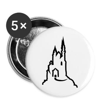 Castle - Buttons large 2.2''/56 mm (5-pack) - white - Front
