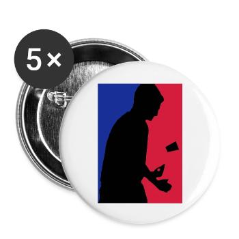 Flip Cup - Buttons groß 56 mm (5er Pack) - Weiß - Vorne