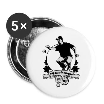 Blason Ich liebe flex Schalen - Buttons groß 56 mm (5er Pack) - Weiß - Vorne