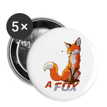 Sei immer du selbst, sei Fuchs - Buttons groß 56 mm (5er Pack) - Weiß - Vorne