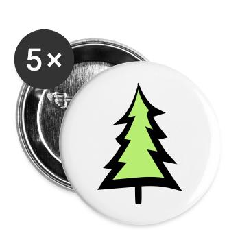 christmas tree christmas tree text design logo fir s - Buttons large 2.2''/56 mm (5-pack) - white - Front