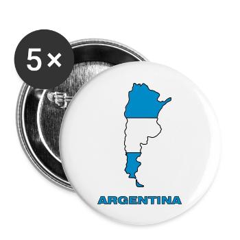 argentina - Buttons groß 56 mm (5er Pack) - Weiß - Vorne