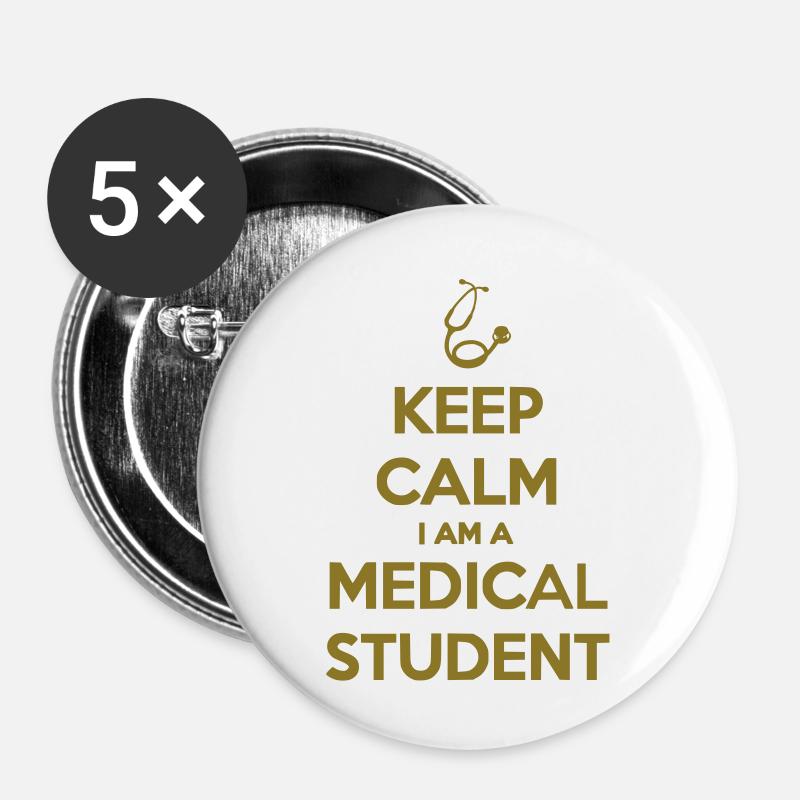 Keep Calm I Am A Medical Student - Buttons large 2.2''/56 mm (5-pack) - white