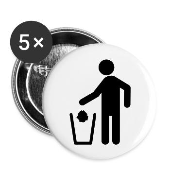 abfall__f1 - Buttons large 2.2''/56 mm (5-pack) - white - Front