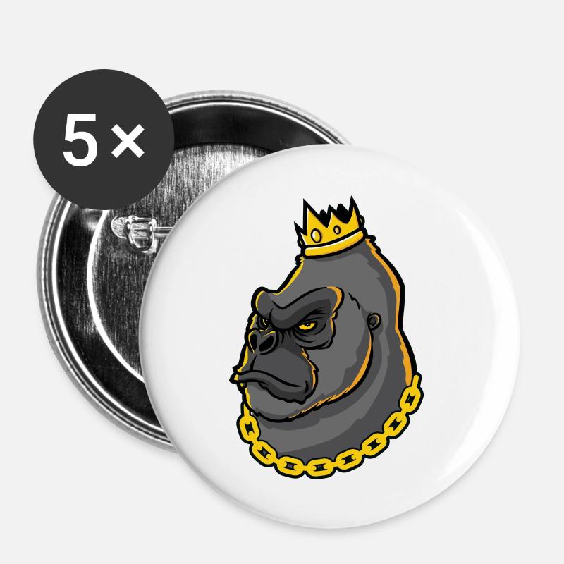 Unicorn - Buttons large 2.2''/56 mm (5-pack) - white